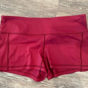 Feed Me Fight Me Women's Burgundy Athletic Shorts